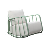 TOV Violette Mint Green and Cream Outdoor Rocking Chair