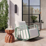 TOV Violette Mint Green and Cream Outdoor Rocking Chair