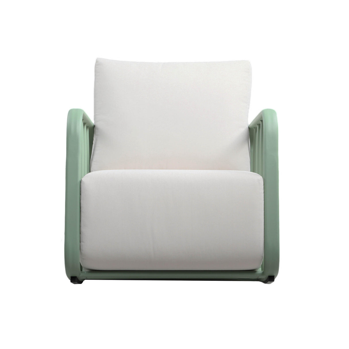 TOV Violette Mint Green and Cream Outdoor Rocking Chair