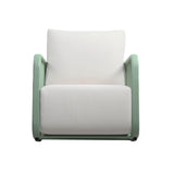 TOV Violette Mint Green and Cream Outdoor Rocking Chair