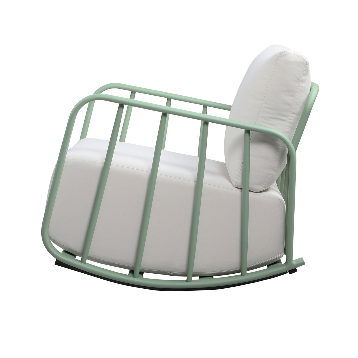 TOV Violette Mint Green and Cream Outdoor Rocking Chair