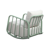 TOV Violette Mint Green and Cream Outdoor Rocking Chair