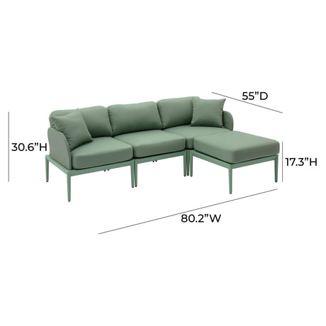 TOV Kapri Moss Green Modular Outdoor Sectional
