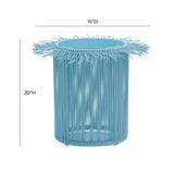 TOV Rafa Blue Outdoor Side Table