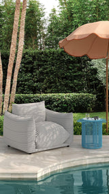 TOV Rafa Blue Outdoor Side Table