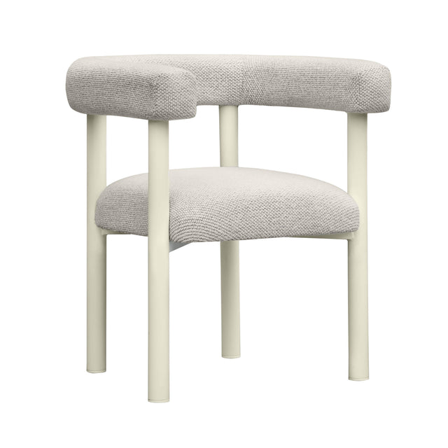 TOV Jackie Cream Outdoor Textured Dining Chair