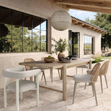 TOV Jackie Cream Outdoor Textured Dining Chair