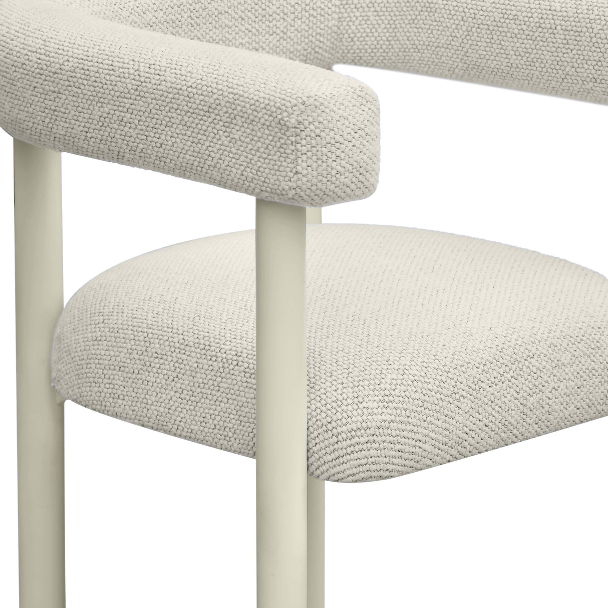 TOV Jackie Cream Outdoor Textured Dining Chair