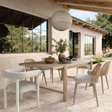 TOV Alexa Cream Performance Fabric Outdoor Dining Chair