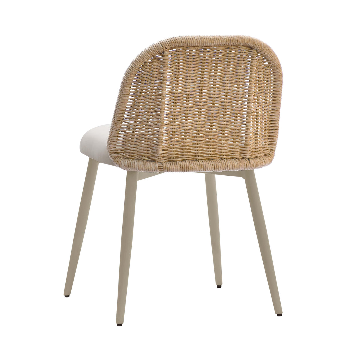 TOV Alexa Cream Performance Fabric Outdoor Dining Chair