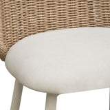 TOV Alexa Cream Performance Fabric Outdoor Dining Chair