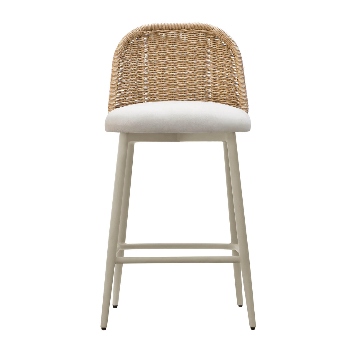 TOV Alexa Cream Performance Fabric Outdoor Counter Stool