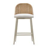 TOV Alexa Cream Performance Fabric Outdoor Counter Stool