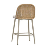 TOV Alexa Cream Performance Fabric Outdoor Counter Stool
