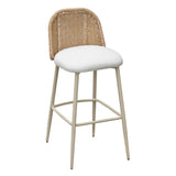 TOV Alexa Cream Performance Fabric Outdoor Barstool