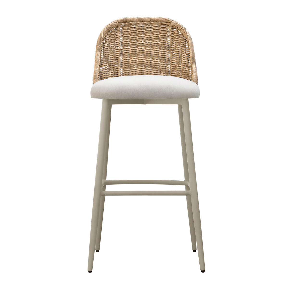 TOV Alexa Cream Performance Fabric Outdoor Barstool