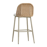TOV Alexa Cream Performance Fabric Outdoor Barstool