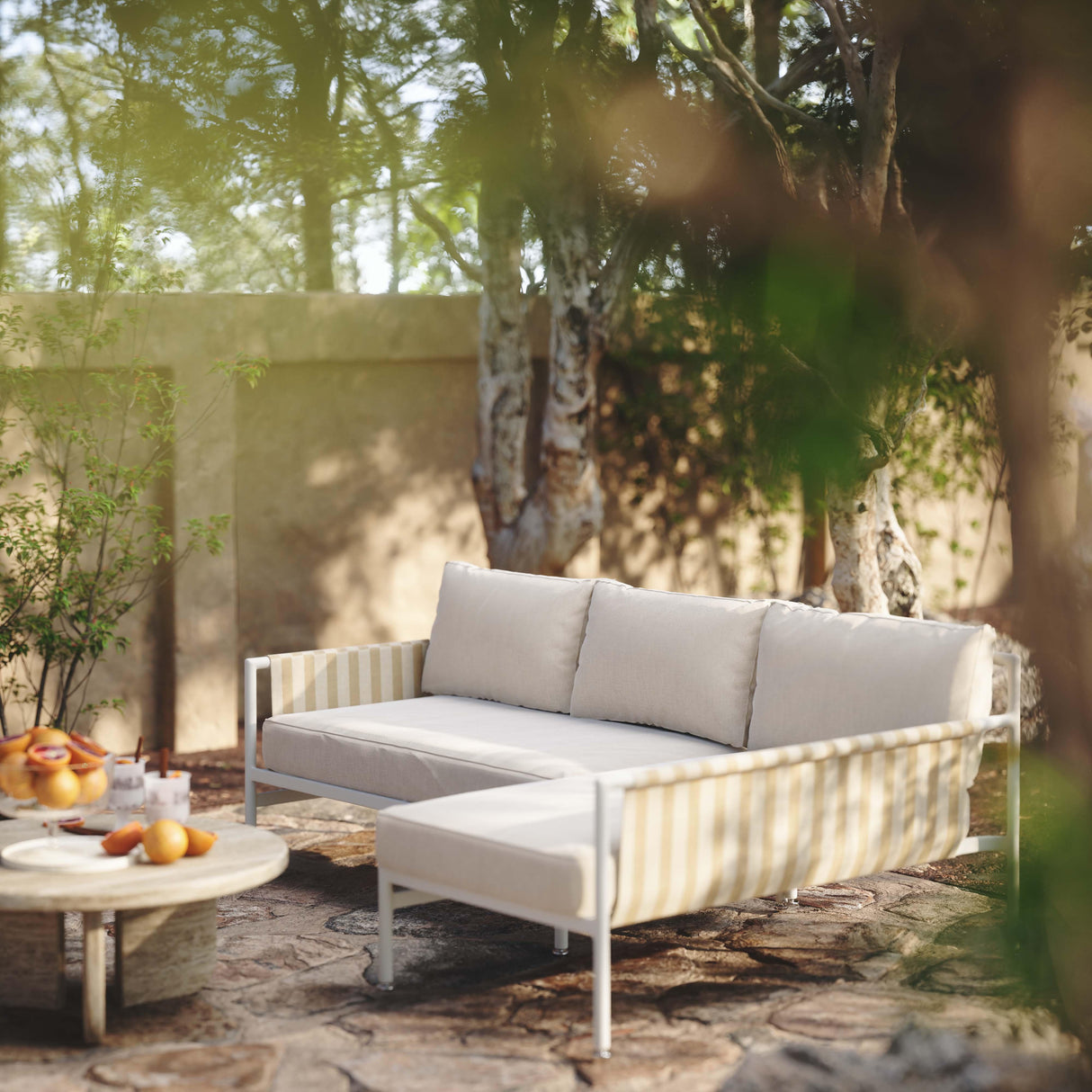 TOV Dunes Cream Outdoor Sectional - RAF
