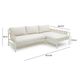 TOV Dunes Cream Outdoor Sectional - RAF