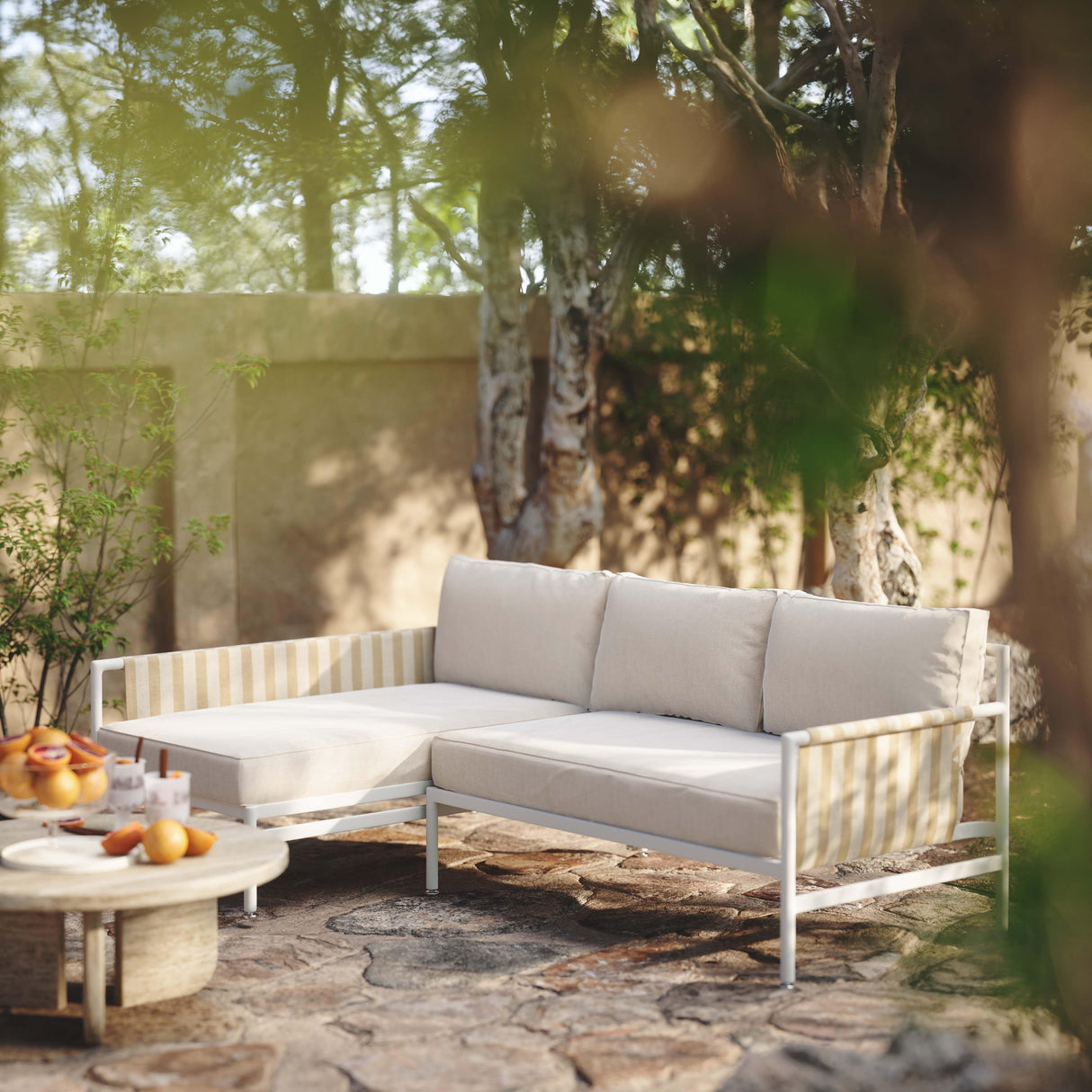 TOV Dunes Cream Outdoor Sectional - LAF