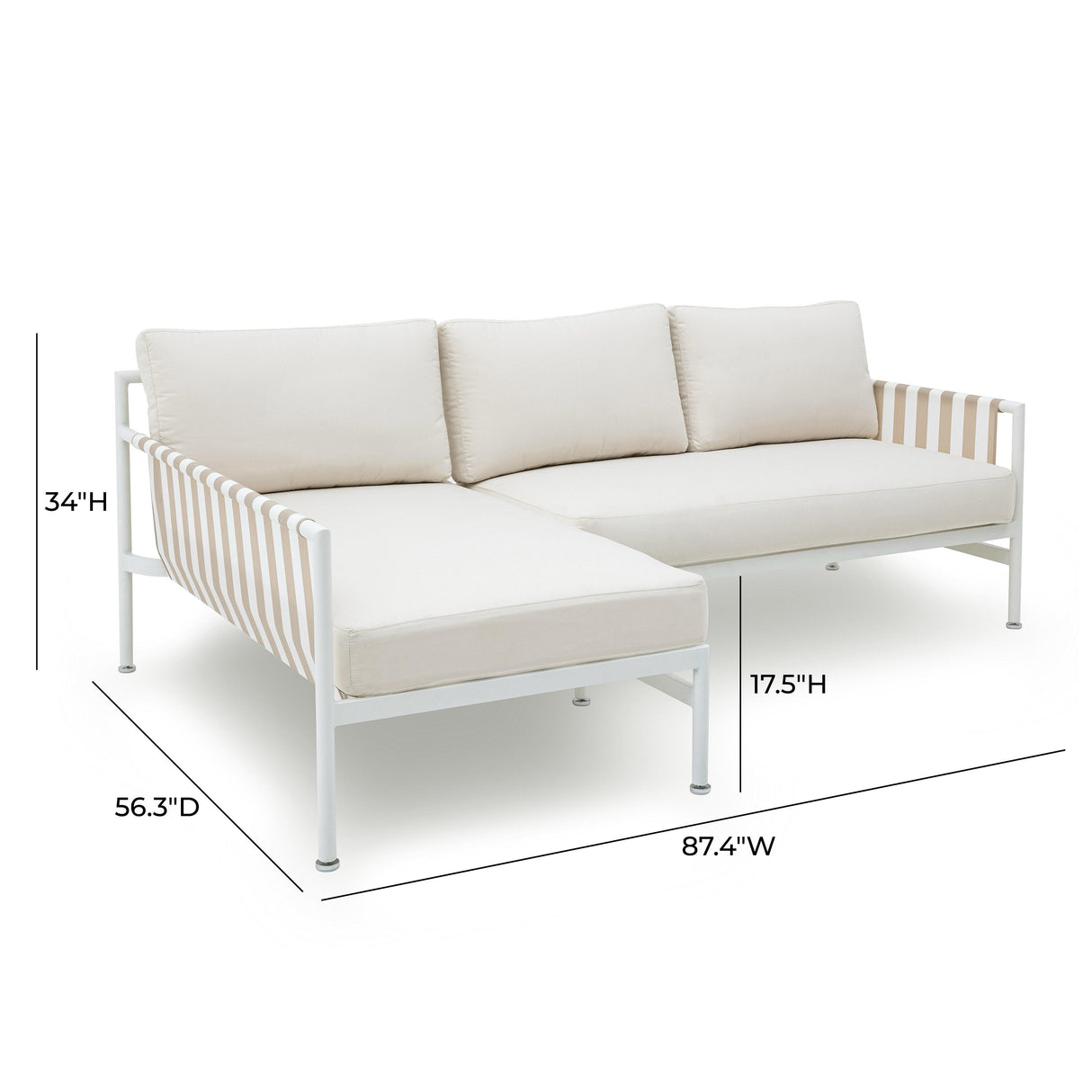 TOV Dunes Cream Outdoor Sectional - LAF