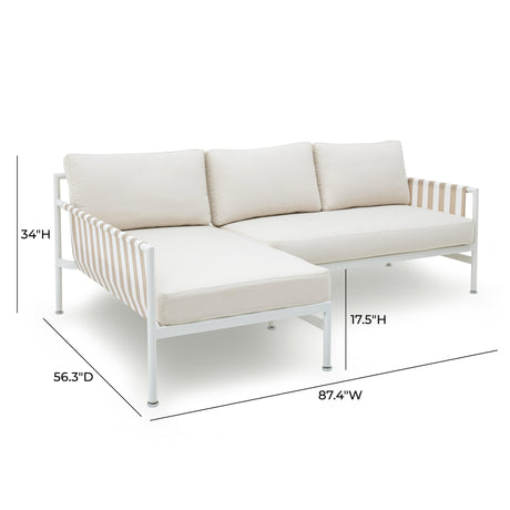 TOV Dunes Cream Outdoor Sectional - LAF
