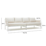 TOV Dunes Cream Outdoor 110" Sofa