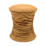TOV Bounce Dark Terracotta Ruched Velvet Adjustable Ottoman
