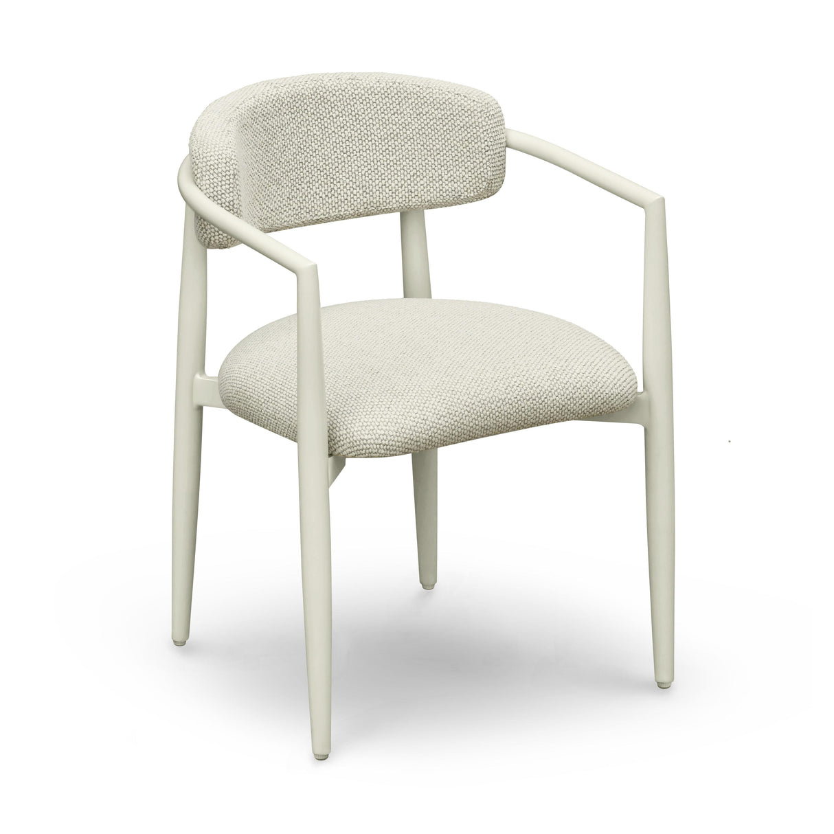 TOV Annika Cream Textured Outdoor Dining Arm Chair