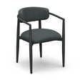 TOV Annika Black Textured Outdoor Dining Arm Chair
