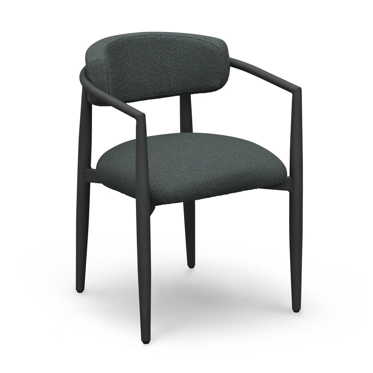 TOV Annika Black Textured Outdoor Dining Arm Chair