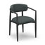 TOV Annika Black Textured Outdoor Dining Arm Chair