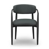 TOV Annika Black Textured Outdoor Dining Arm Chair