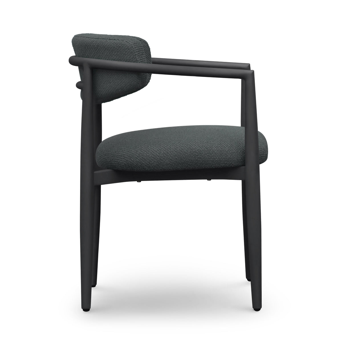 TOV Annika Black Textured Outdoor Dining Arm Chair