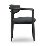 TOV Annika Black Textured Outdoor Dining Arm Chair