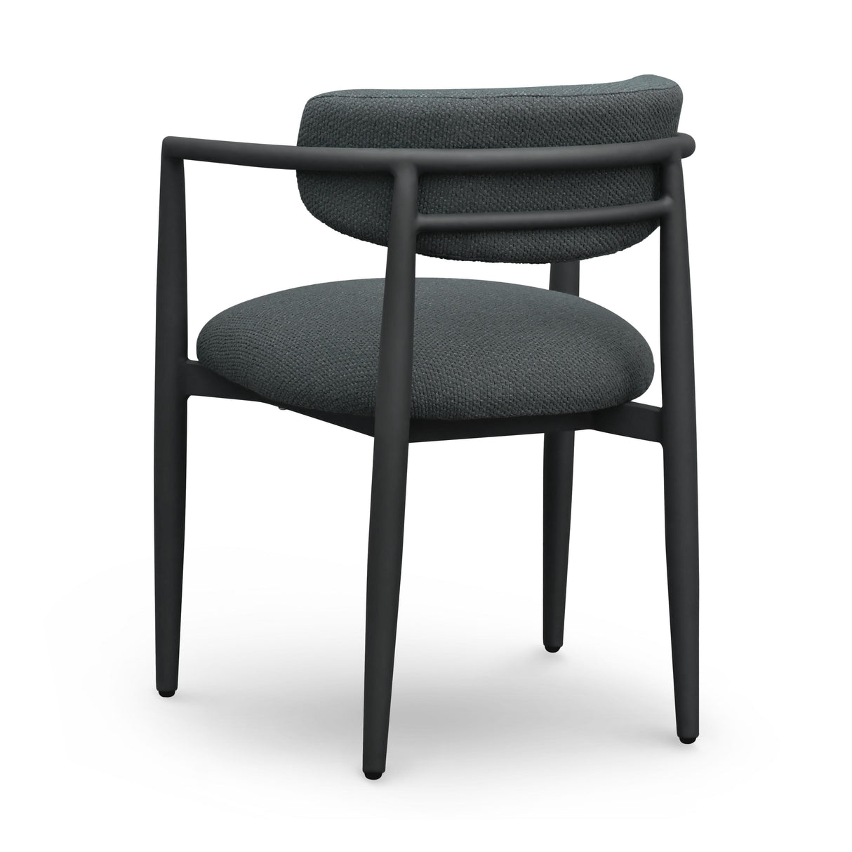 TOV Annika Black Textured Outdoor Dining Arm Chair