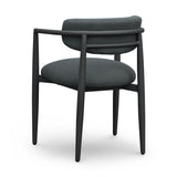 TOV Annika Black Textured Outdoor Dining Arm Chair