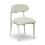 TOV Annika Cream Textured Outdoor Dining Side Chair