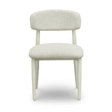 TOV Annika Cream Textured Outdoor Dining Side Chair