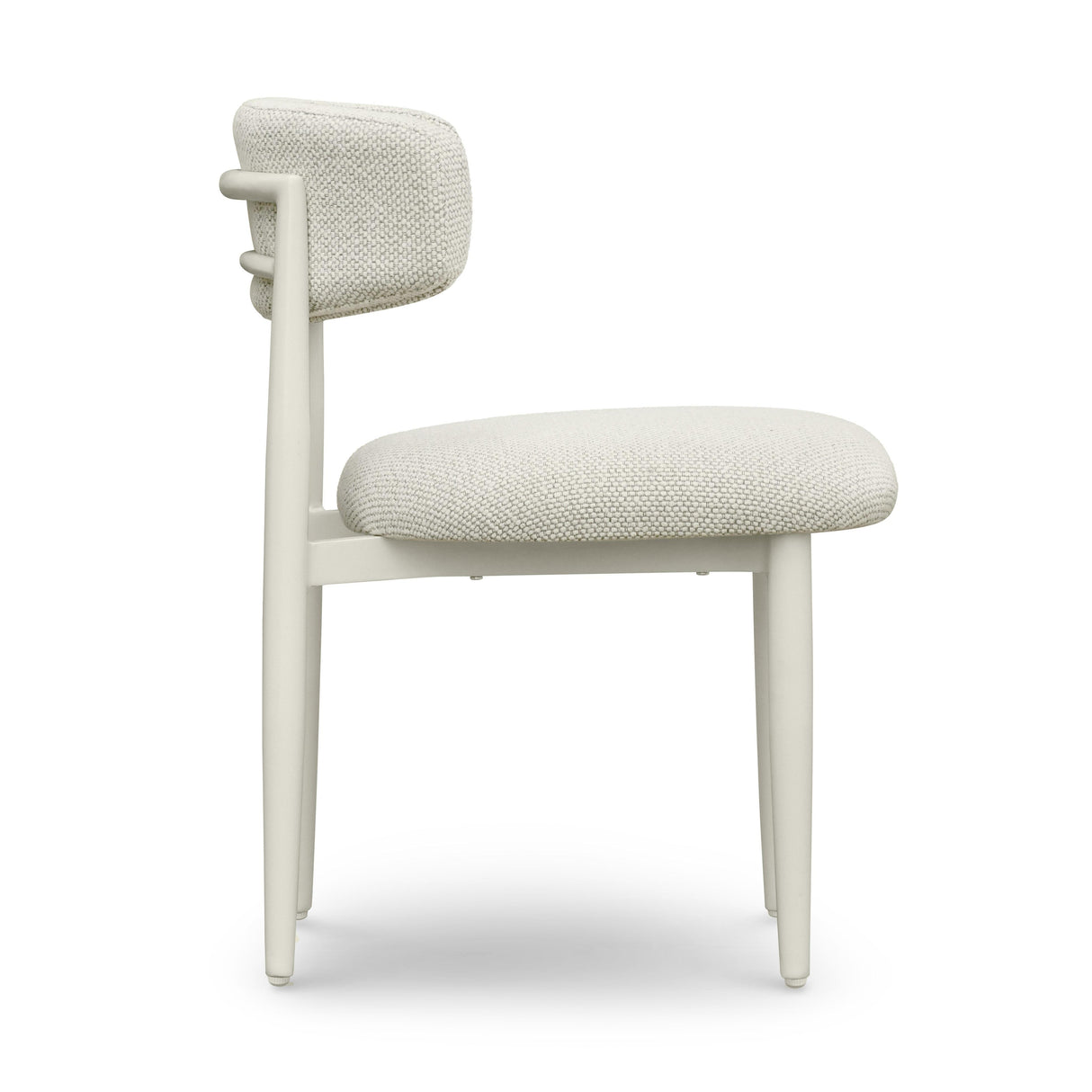 TOV Annika Cream Textured Outdoor Dining Side Chair