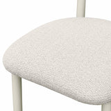 TOV Annika Cream Textured Outdoor Dining Side Chair