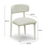TOV Annika Cream Textured Outdoor Dining Side Chair