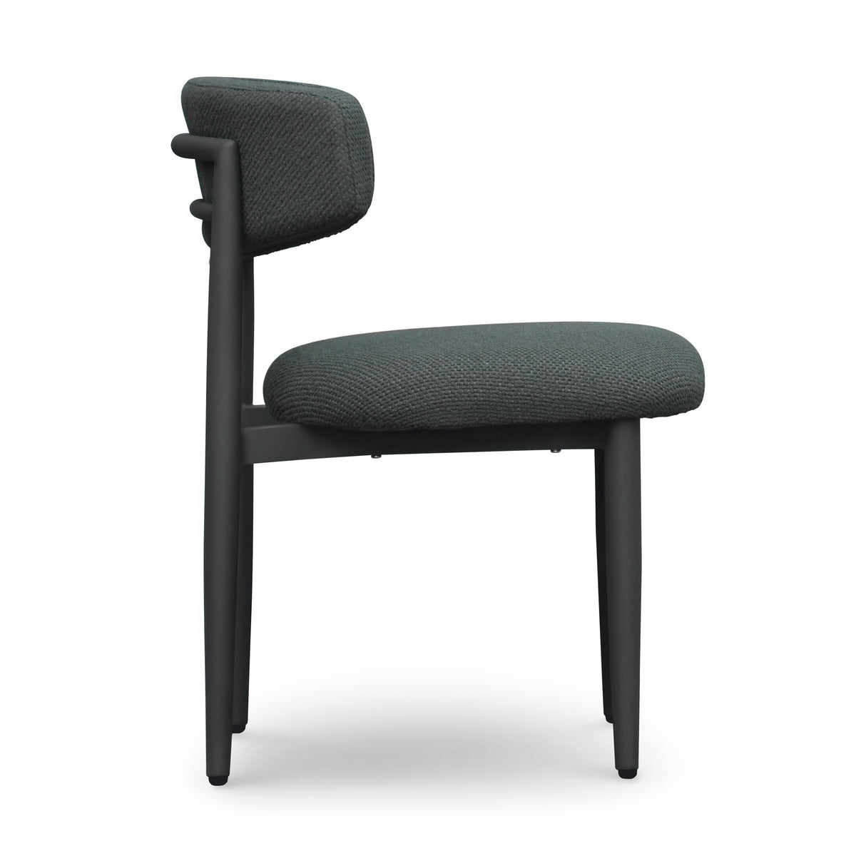TOV Annika Black Textured Outdoor Dining Side Chair