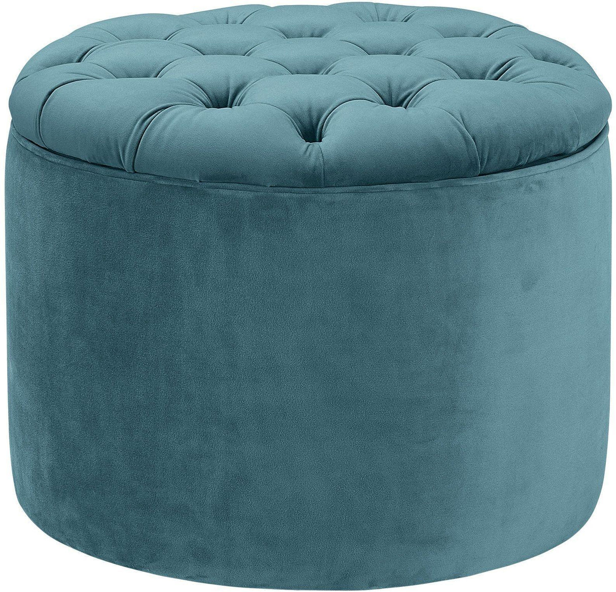 TOV Queen Sea Blue Velvet Storage Ottoman