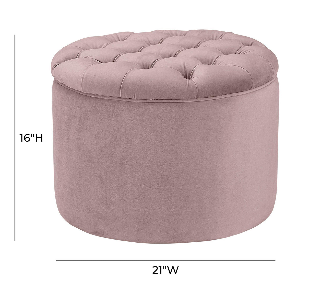 TOV Queen Mauve Velvet Storage Ottoman