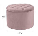 TOV Queen Mauve Velvet Storage Ottoman