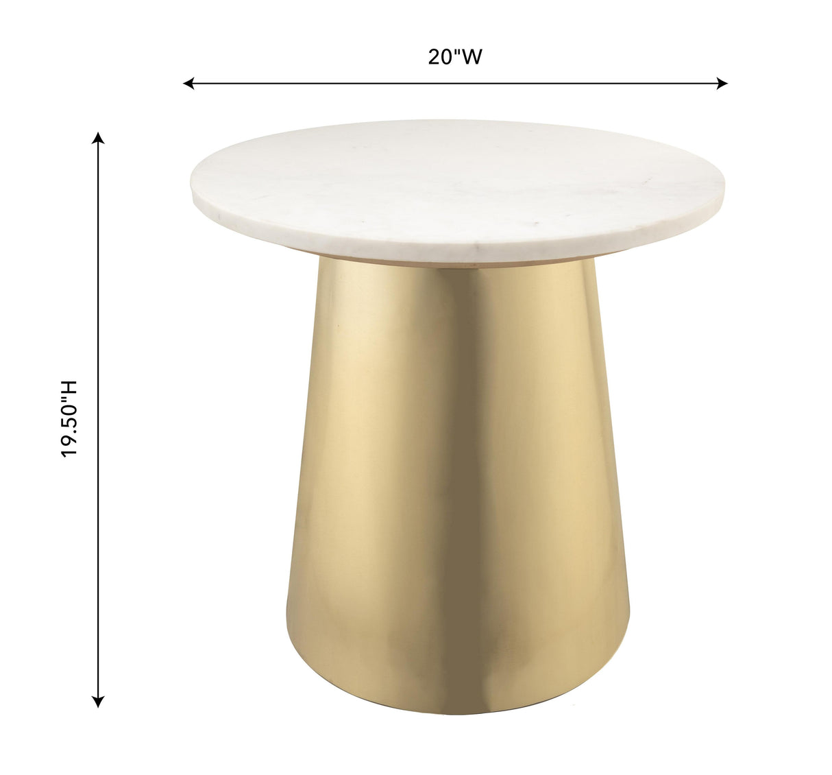 TOV Bleeker Marble Side Table