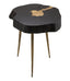 TOV Timber Black and Brass Side Table