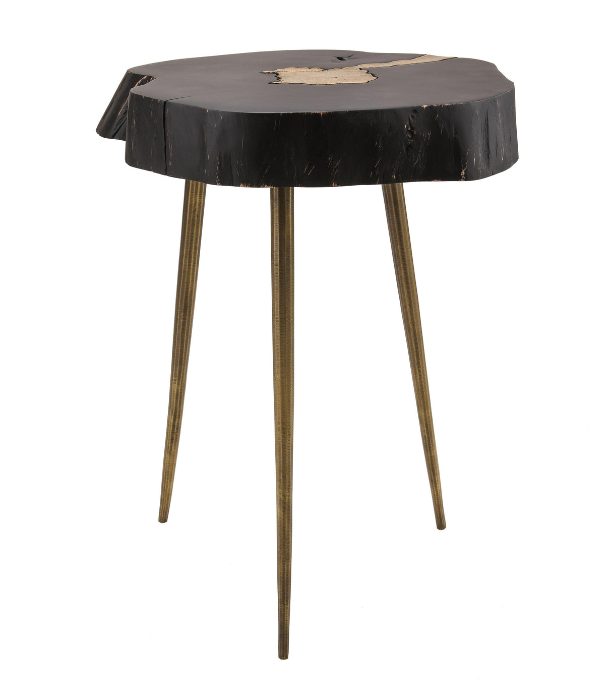 TOV Timber Black and Brass Side Table