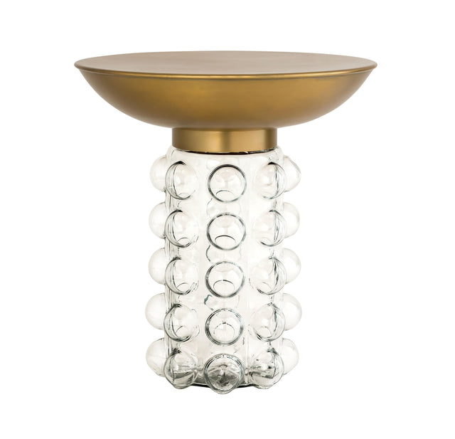 TOV Bubble Glass/Brass Side Table